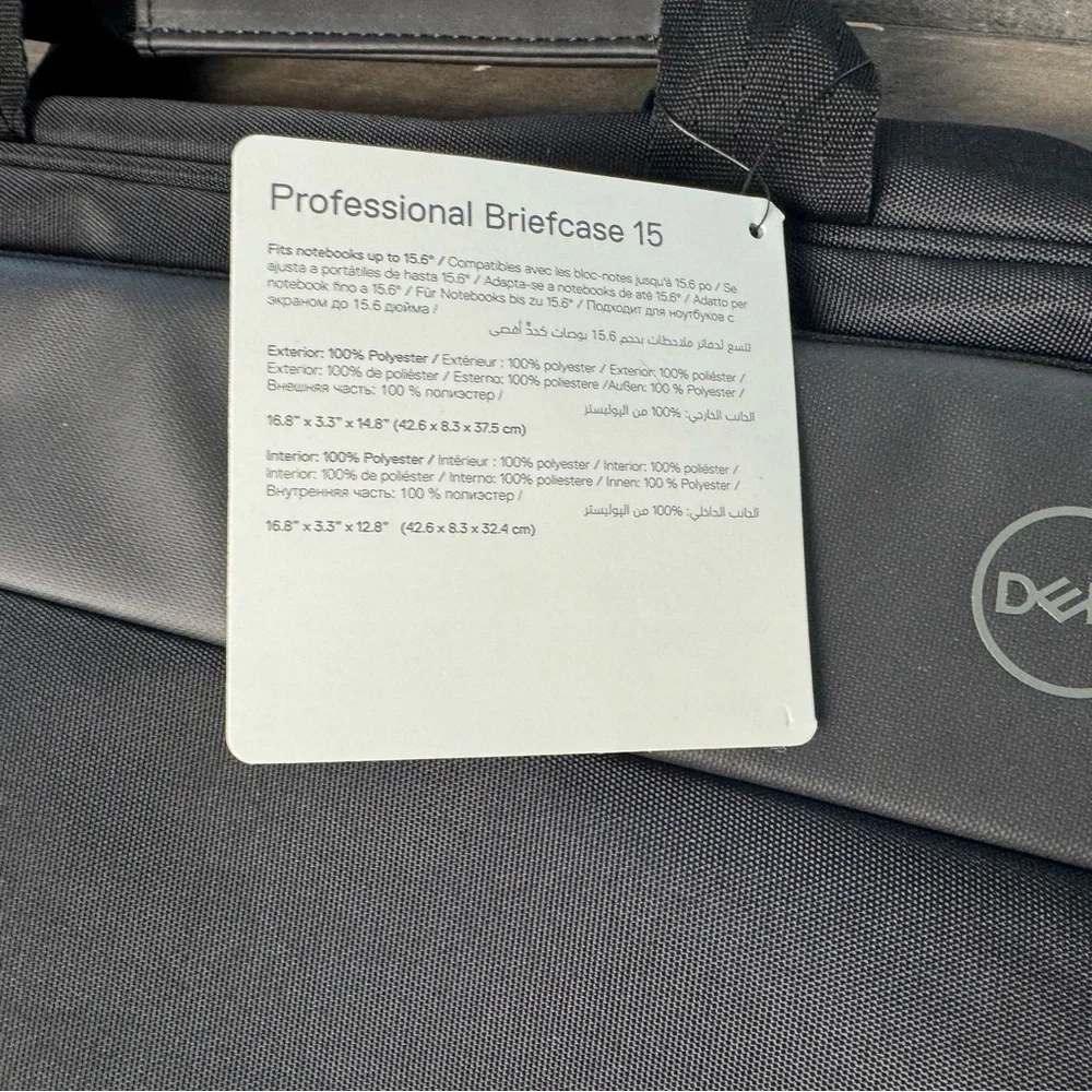 Dell Professional Briefcase 15 460-BCFK - Black - NWT - Office Travel